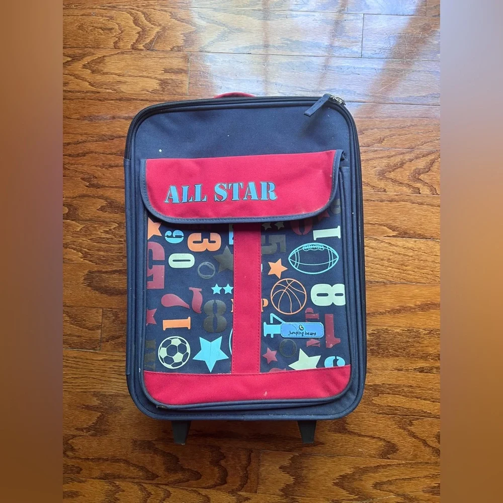 jumping beans Navy Kids Rolling Suitcase